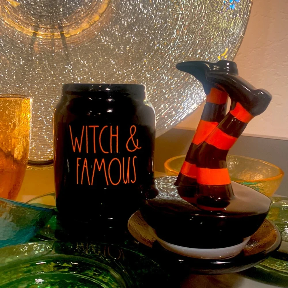 Rae Dunn NIB witch and famous 10.5”jar with airtight sealable topper. - Picture 2 of 5